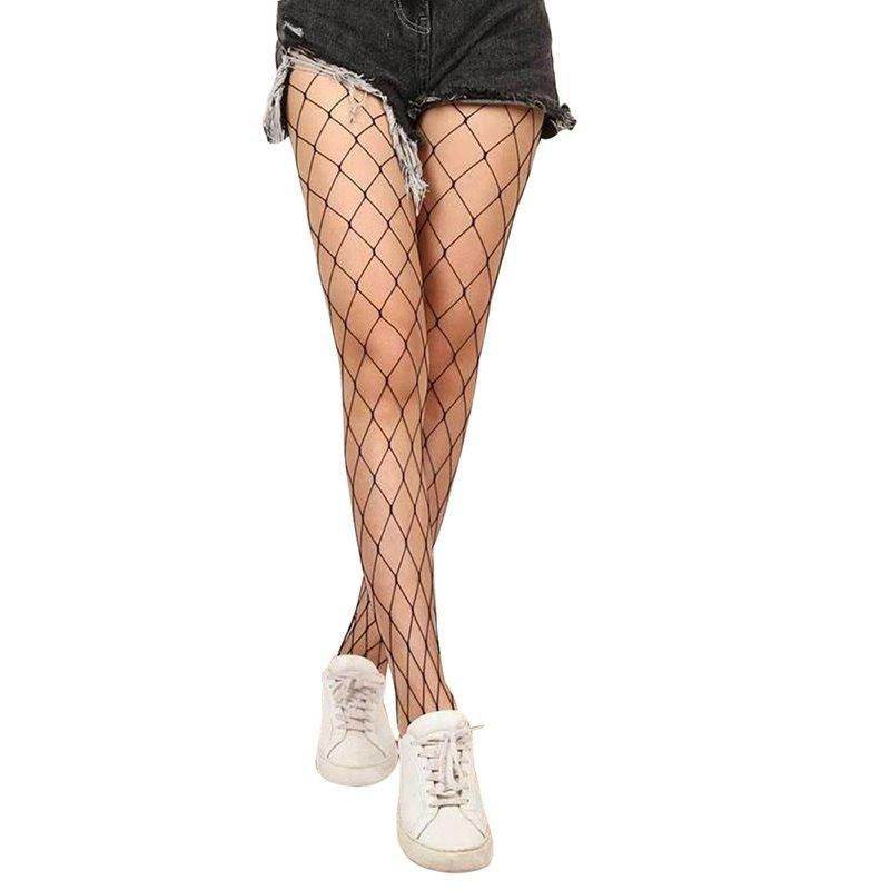 Hollow Out Pantyhose Women Stockings Club Party Hosiery Mesh - Mubimart
