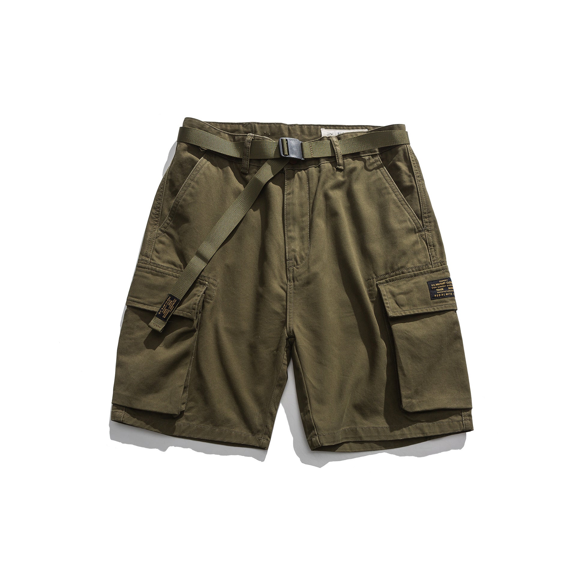 Tooling Multi-Pocket Khaki Army Green Shorts