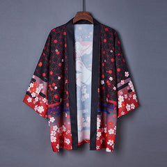 Printed Kimono Cloak Coat Road Robe Pajamas Cardigan Women - Mubimart -  