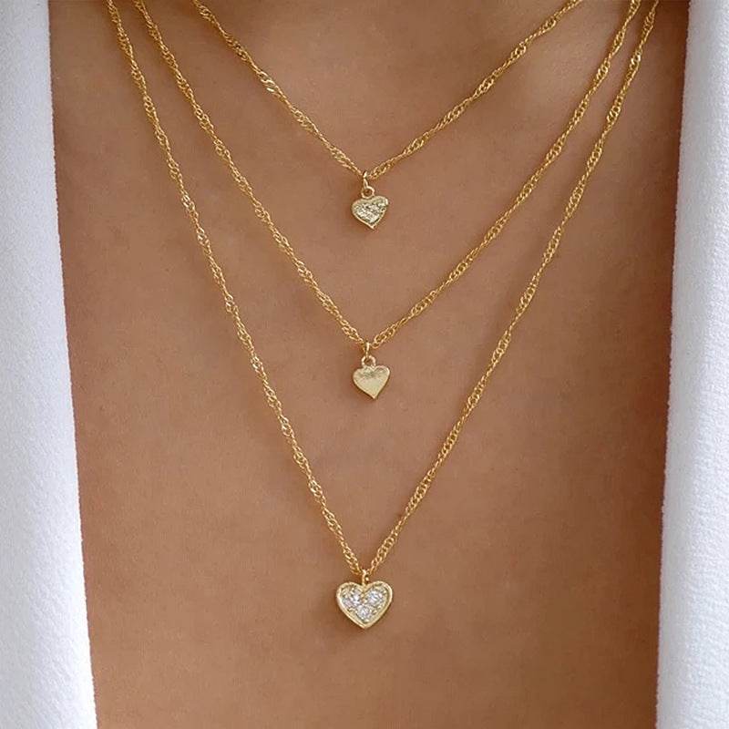 17KM-Multilayer Butterfly Pearl Necklace For Women Gold Pearl Choker Sun Star Jewelry Gift - Mubimart
