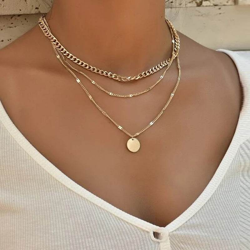 17KM-Multilayer Butterfly Pearl Necklace For Women Gold Pearl Choker Sun Star Jewelry Gift - Mubimart
