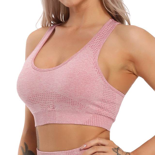 Seamless Yoga Top Fitness Long Sleeve Women Gym Crop Top - Mubimart