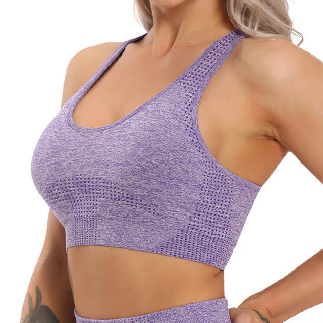 Seamless Yoga Top Fitness Long Sleeve Women Gym Crop Top - Mubimart