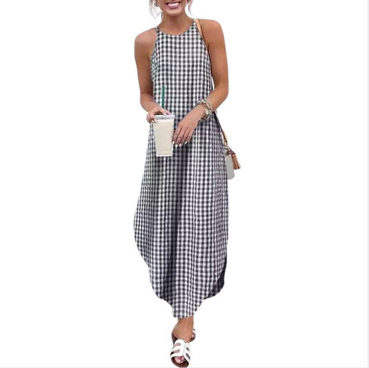Loose Sleeveless Dress Camisole Dress - Mubimart