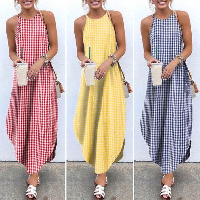 Loose Sleeveless Dress Camisole Dress - Mubimart