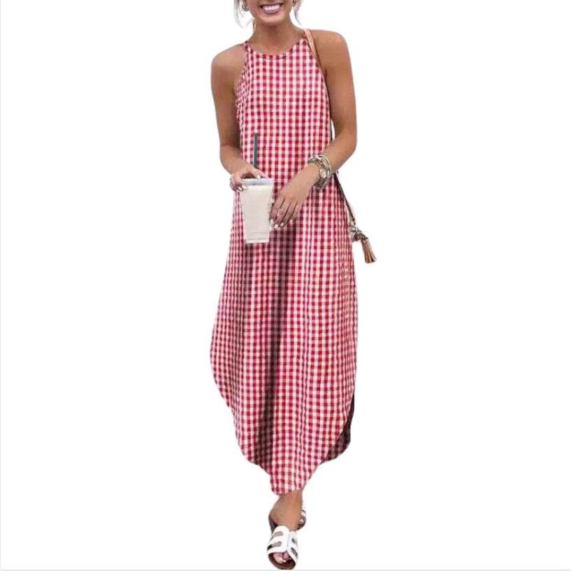 Loose Sleeveless Dress Camisole Dress - Mubimart