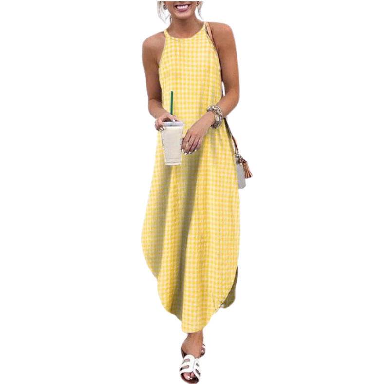Loose Sleeveless Dress Camisole Dress - Mubimart