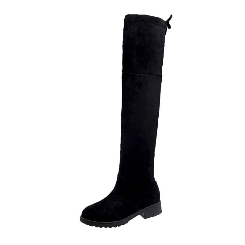 Women's Thick Heel Over The Knee Boots - Mubimart