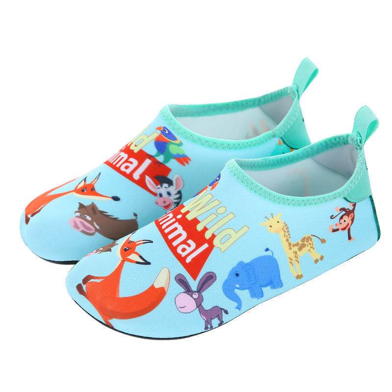 Water Park Cartoon Rubber Sole Beach Socks Shoes - Mubimart