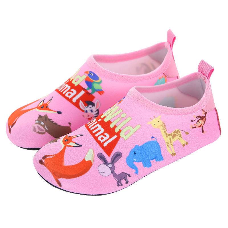 Water Park Cartoon Rubber Sole Beach Socks Shoes - Mubimart