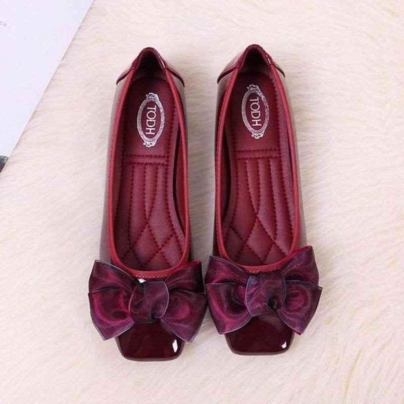 Womens Shoes Ballet Flats Boat Shoes Woman Slip-on Elegant Shine - Mubimart