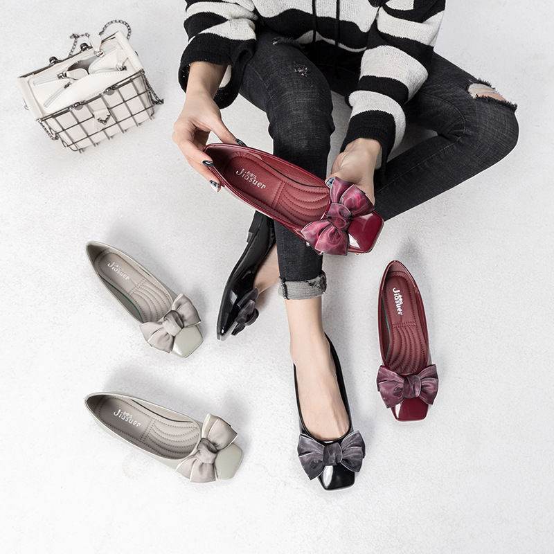 Womens Shoes Ballet Flats Boat Shoes Woman Slip-on Elegant Shine - Mubimart