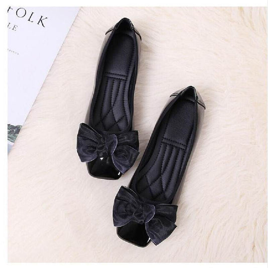 Womens Shoes Ballet Flats Boat Shoes Woman Slip-on Elegant Shine - Mubimart