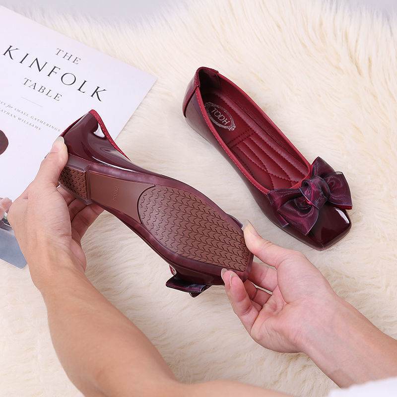 Womens Shoes Ballet Flats Boat Shoes Woman Slip-on Elegant Shine - Mubimart