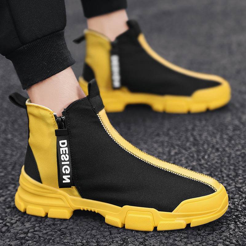 Mens Casual Shoes Sneakers Athletic Leisure Sports Fashion High Top Outdoor Gym - Mubimart