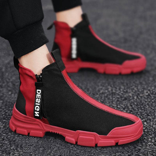 Mens Casual Shoes Sneakers Athletic Leisure Sports Fashion High Top Outdoor Gym - Mubimart