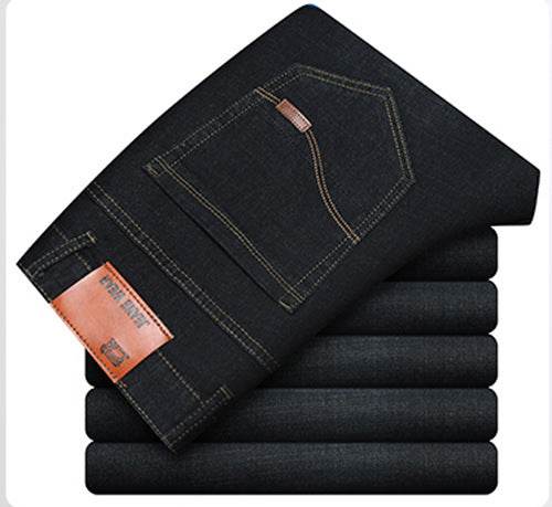 Jeans Men's Slim Men's Jeans Men's Jeans Men's Straight-leg Stretch Trousers - Mubimart