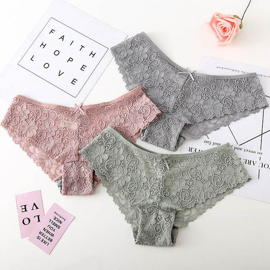 Women's Lace Seamless Thong - Mubimart