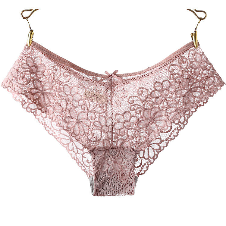 Women's Lace Seamless Thong - Mubimart -  