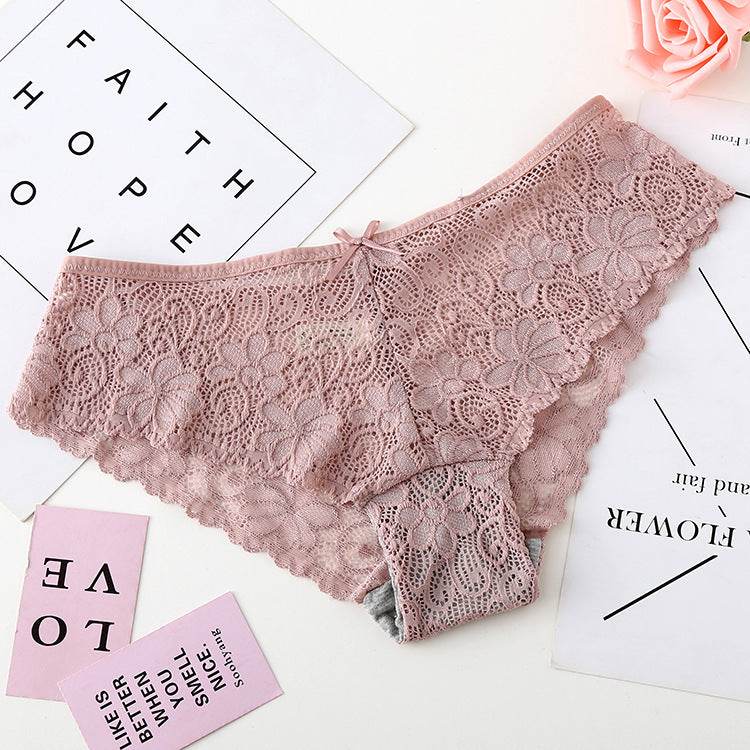 Women's Lace Seamless Thong - Mubimart