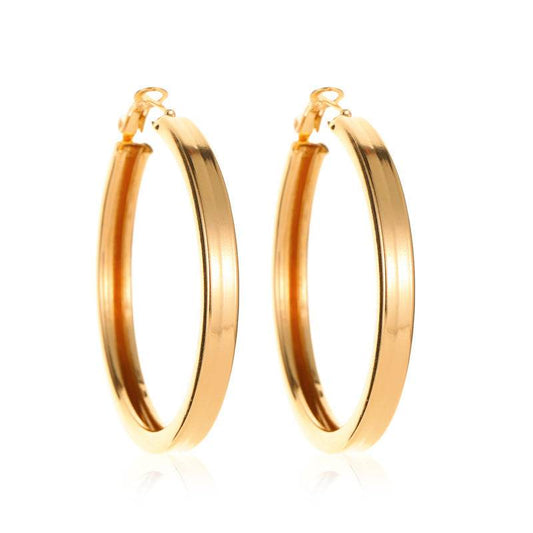 Ashion Big Hoop Earrings For Women Gold Silver Colour - Mubimart