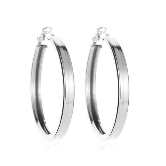 Ashion Big Hoop Earrings For Women Gold Silver Colour - Mubimart