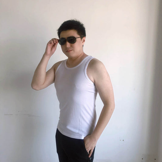 Summer Men's Sleeveless Physical Training Suit Undershirt Military Fan Vest - Mubimart
