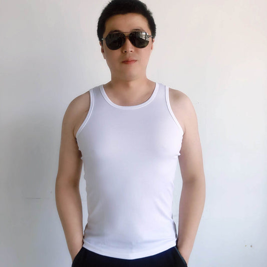 Summer Men's Sleeveless Physical Training Suit Undershirt Military Fan Vest - Mubimart