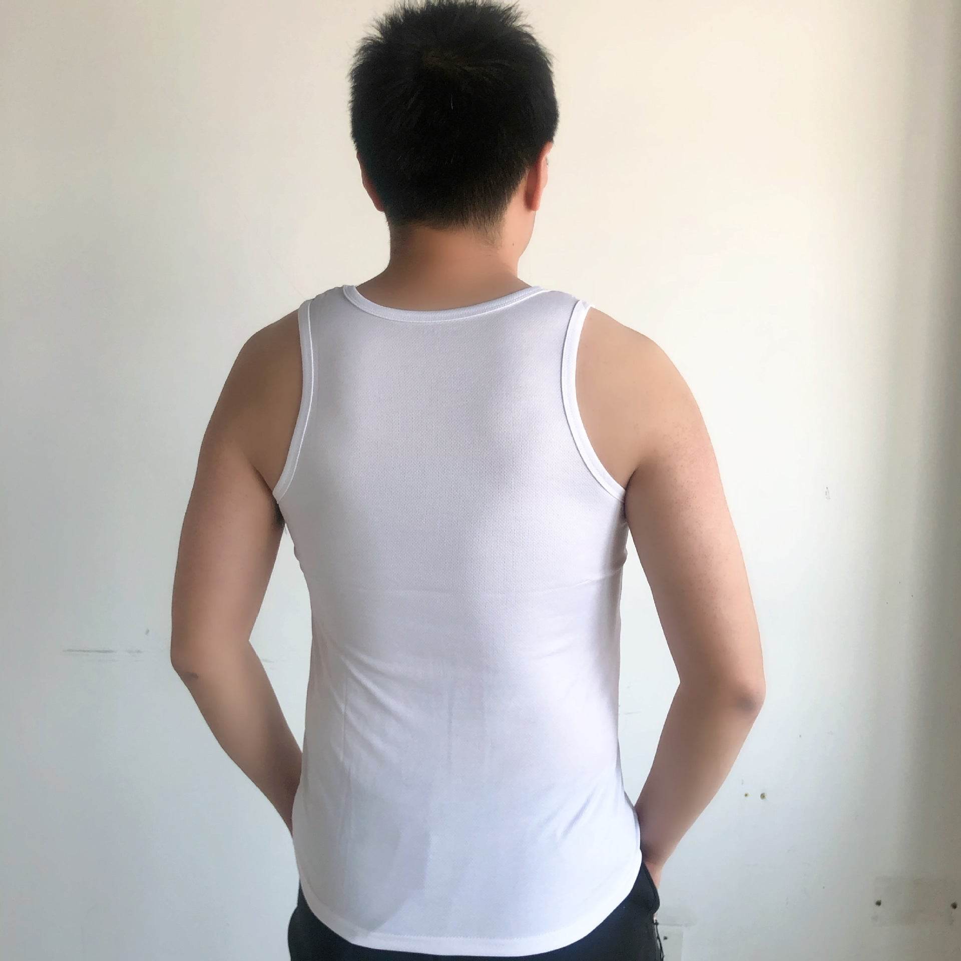 Summer Men's Sleeveless Physical Training Suit Undershirt Military Fan Vest - Mubimart