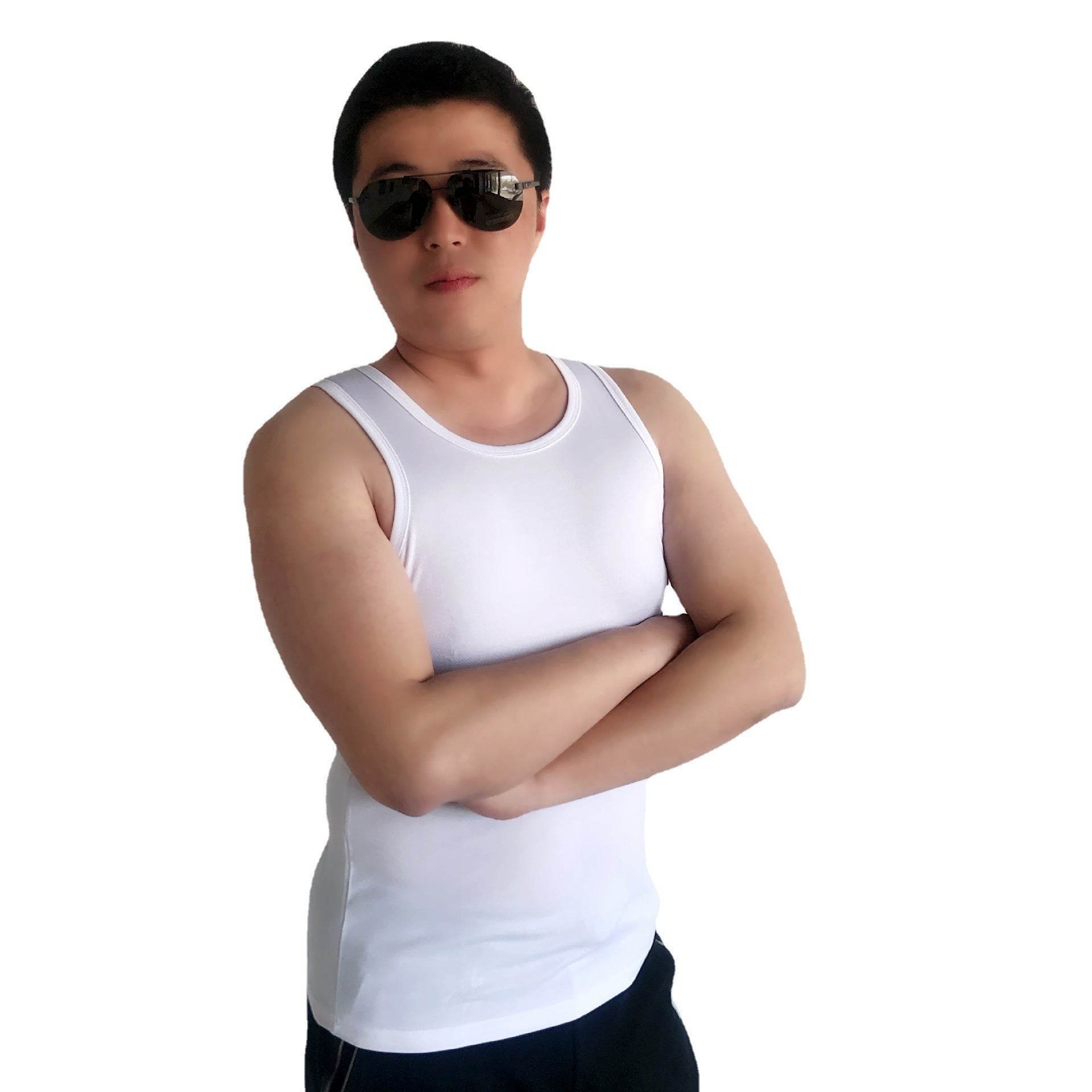 Summer Men's Sleeveless Physical Training Suit Undershirt Military Fan Vest - Mubimart