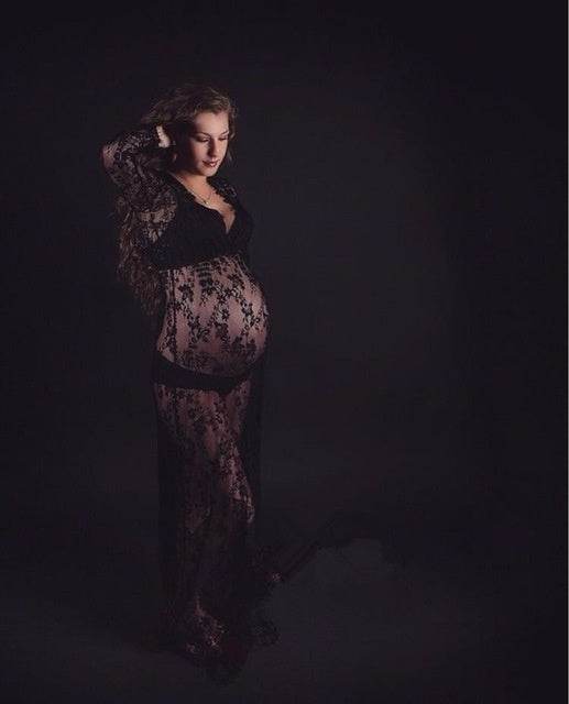Maternity Photography Props Maxi Dress Plus Size Pregnancy - Mubimart