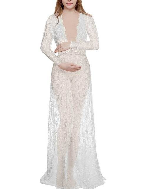 Maternity Photography Props Maxi Dress Plus Size Pregnancy - Mubimart