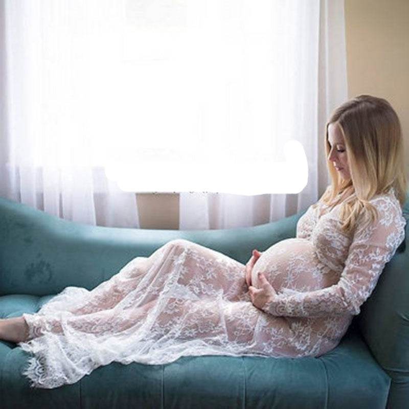 Maternity Photography Props Maxi Dress Plus Size Pregnancy - Mubimart
