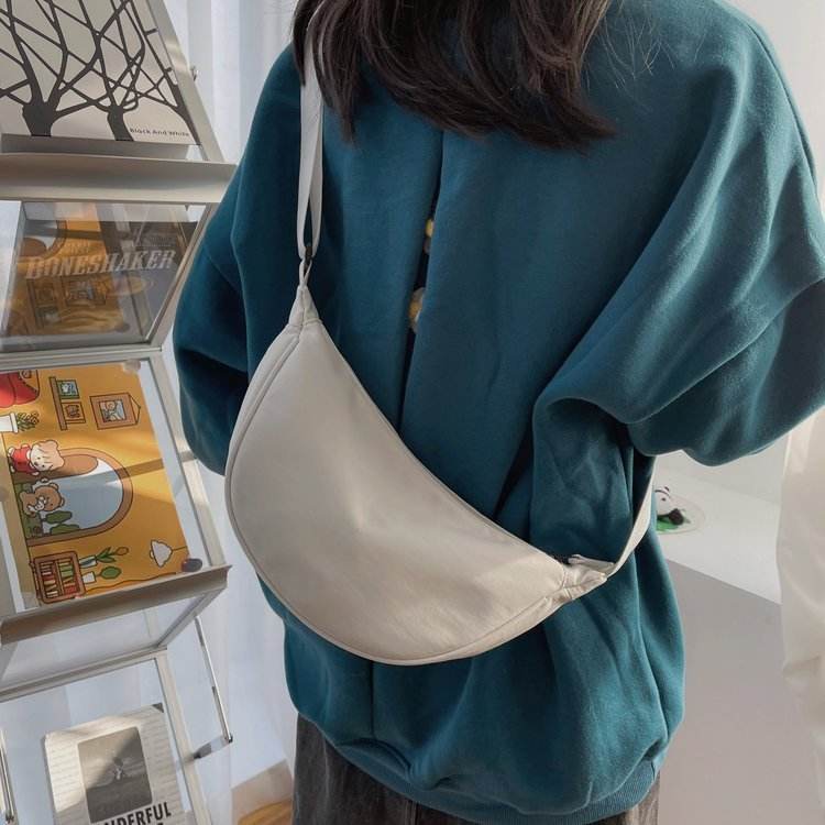 Nylon Messenger Dumpling Bag Women - Mubimart