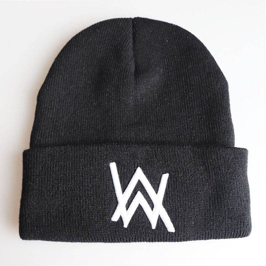 Winter Woolen Hat, Embroidery Knit Hat, Pullover Cap, Hip-Hop Ski Cap - Mubimart