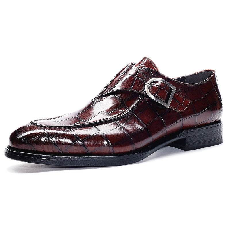 ClassicPattern Business Flat Shoes Men Designer Formal Dress Leather Shoes Mens Loafers Valentine Gifts Shoes - Mubimart