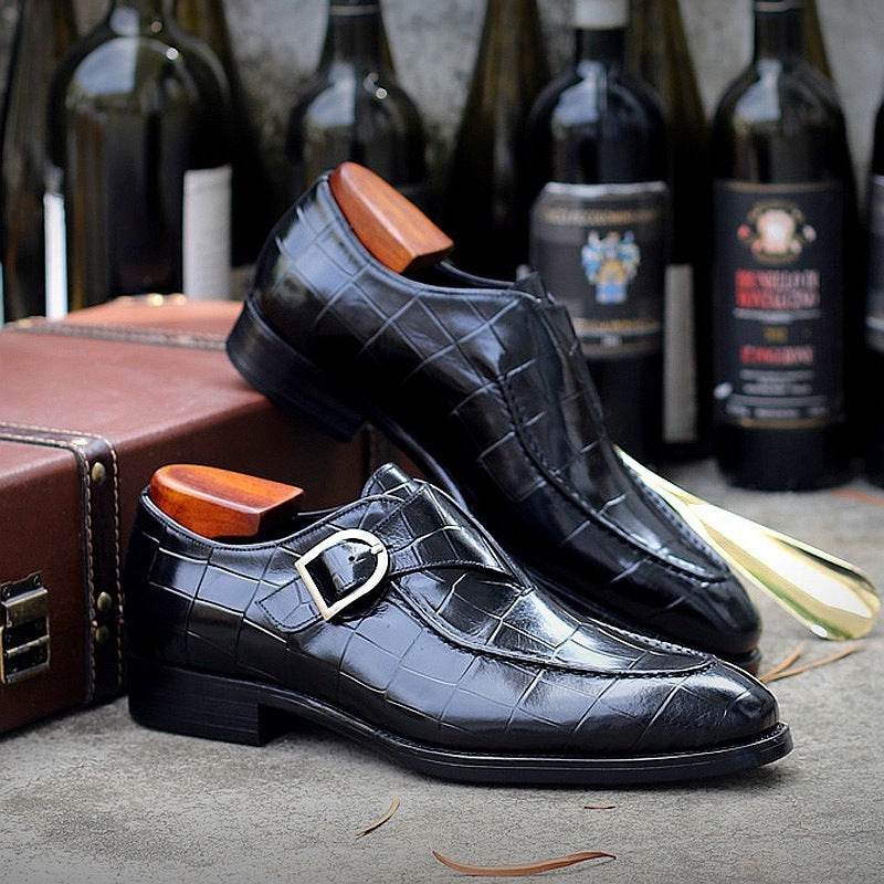ClassicPattern Business Flat Shoes Men Designer Formal Dress Leather Shoes Mens Loafers Valentine Gifts Shoes - Mubimart
