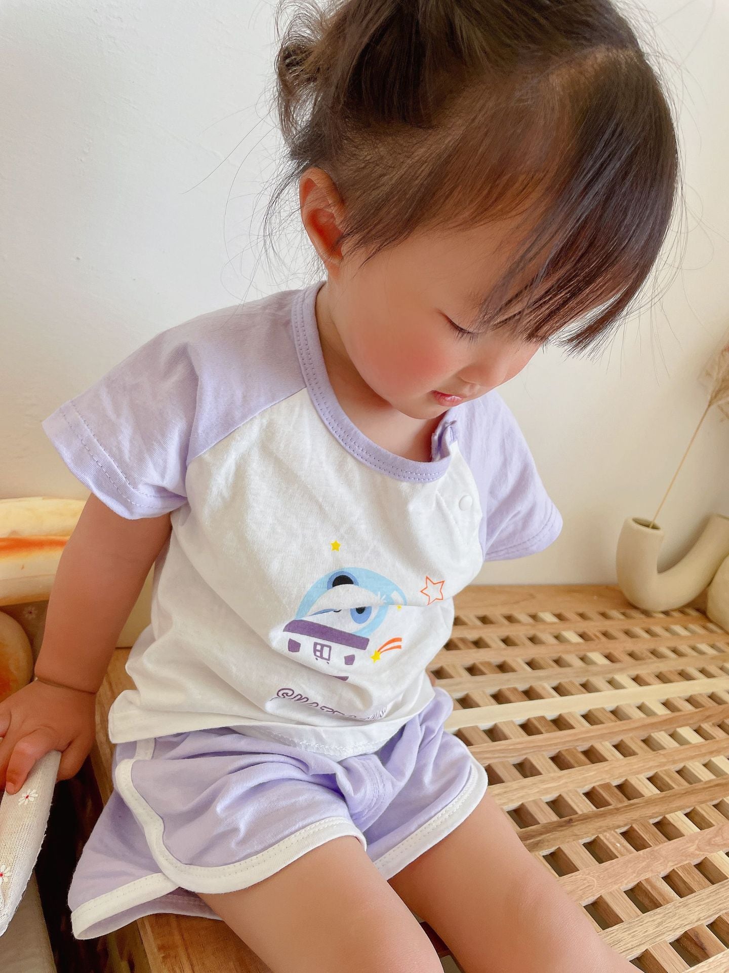 Children\'s Short Sleeve Set Baby Cotton Summer Two Piece Set In Stock - Mubimart -  