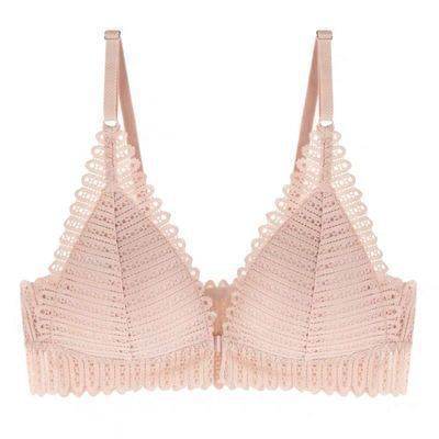 Gathering bra thin cup back bra - Mubimart