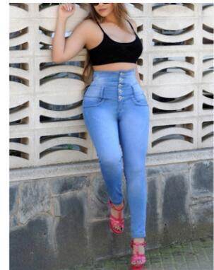 Women's Jeans High Waist Stretch Slim Fit Jeans Women - Mubimart