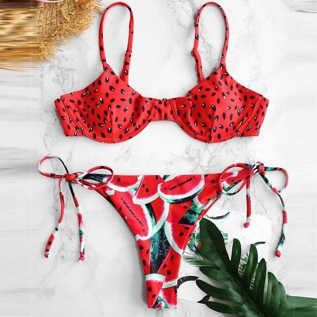 Bikini Swimwear Women Push Up Swimsuit - Mubimart
