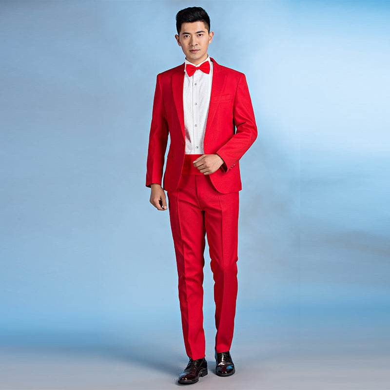 Suit Men Suit Groom Wedding Best Man Dress Slim Fit - Mubimart