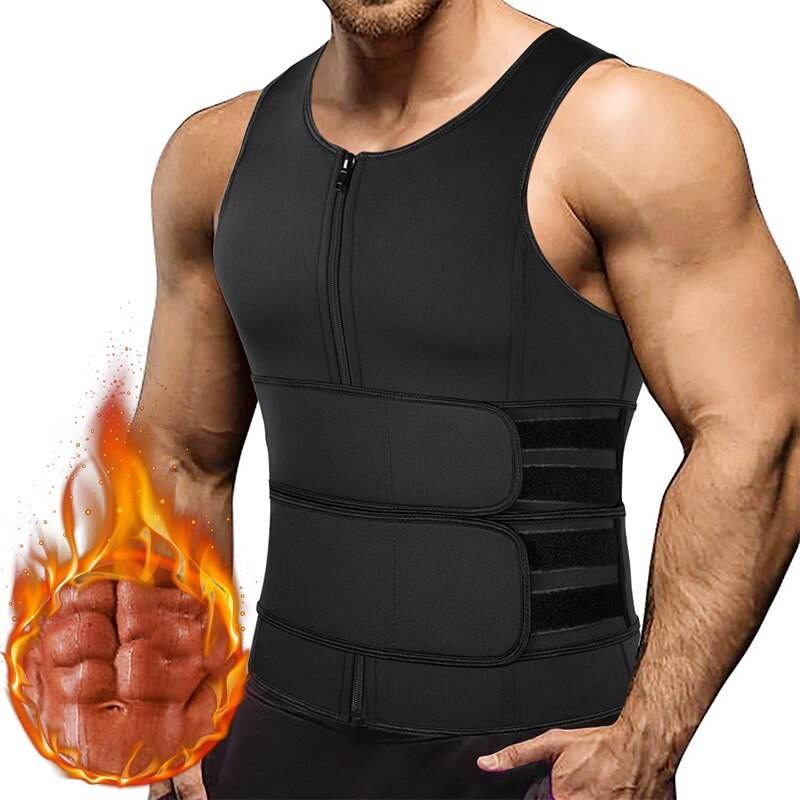Men Waist Trainer Tank Tops Shapewear Slimming Body Shaper - Mubimart
