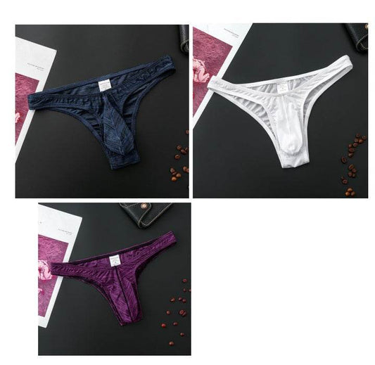 Foreign Trade Fun Underwear Men'S Underwear Thongs Sex Fun Men U Convex Foreign Trade Underwear Nylon Thongs - Mubimart