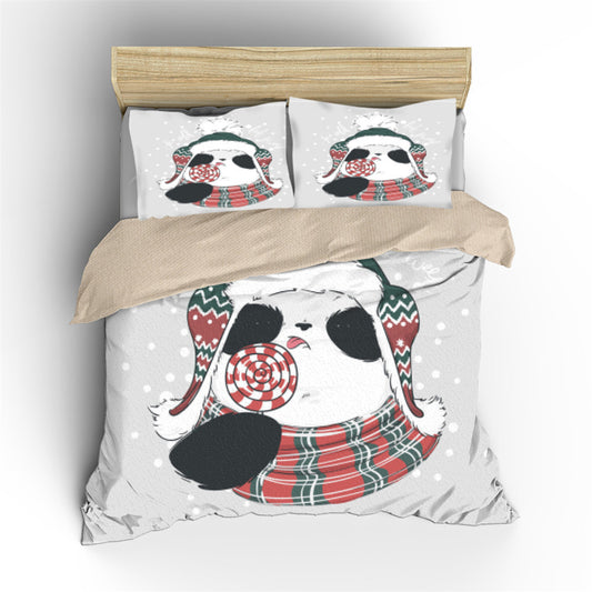 Three-piece digital printing duvet cover