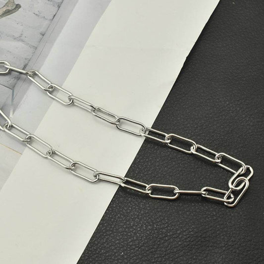 Retro Tide Widened Chain Necklace Women - Mubimart