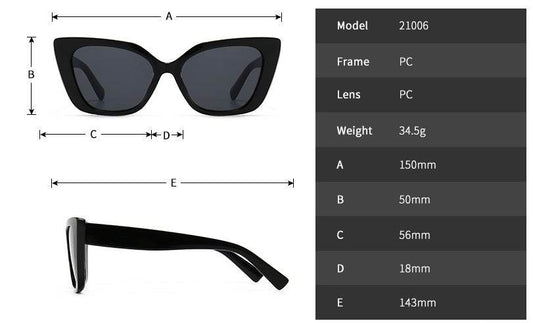 Cat-eye Frame Sunglasses INS Style Sunglasses - Mubimart