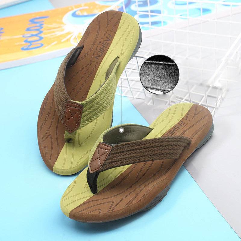 EVA Soft Sole Lightweight Flip Flops Flip Flops Beach Shoes - Mubimart