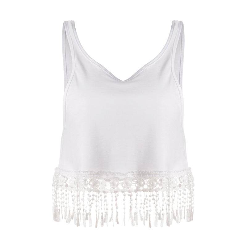 Camisole Camisole Multicolor Fringed Bottoming Shirt - Mubimart