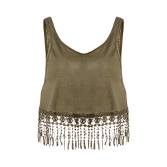 Camisole Camisole Multicolor Fringed Bottoming Shirt - Mubimart -  